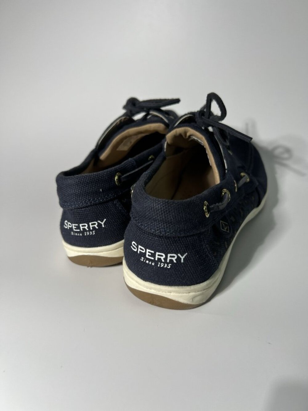 Sperry Koifish Boat Shoes Blue Canvas Women’s Size 8 - Picture 6 of 12